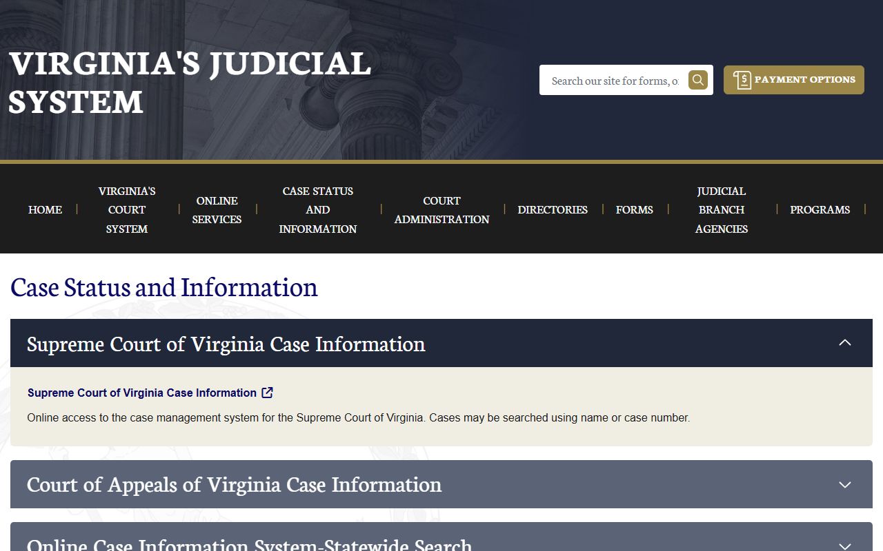 Russell County court records after arrest Virginia court case search options